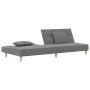 Sofá cama de 2 plazas con dos almohadas tela gris oscuro de , Sofás - Ref: Foro24-375793, Precio: 234,50 €, Descuento: %