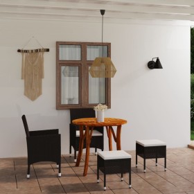 Juego de comedor de jardín de 5 piezas marrón de , Conjuntos de jardín - Ref: Foro24-3071745, Precio: 453,99 €, Descuento: %