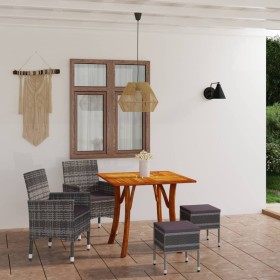 Gray 5-Piece Garden Dining Set by , Garden sets - Ref: Foro24-3071862, Price: 423,99 €, Discount: %