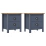 Hill bedside tables 2 units gray pine wood 46x35x49.5 cm by vidaXL, Nightstands - Ref: Foro24-288909, Price: 93,23 €, Discoun...