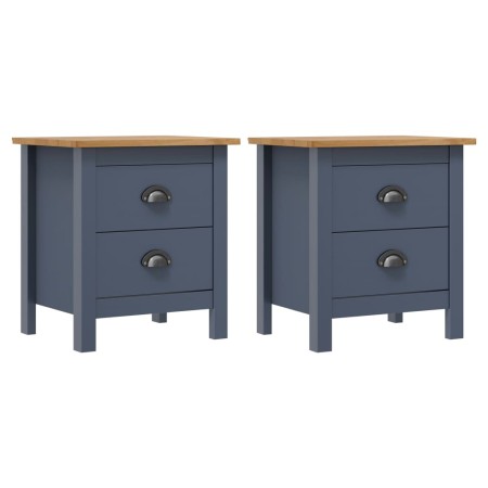 Hill bedside tables 2 units gray pine wood 46x35x49.5 cm by vidaXL, Nightstands - Ref: Foro24-288909, Price: 97,53 €, Discoun...