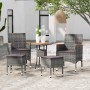 Juego de muebles de jardín de 5 piezas ratán sintético gris de , Conjuntos de jardín - Ref: Foro24-3058477, Precio: 258,95 €,...