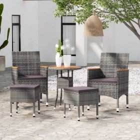 5-teiliges Gartenmöbel-Set aus grauem synthetischem Rattan von , Gartensets - Ref: Foro24-3058477, Preis: 258,95 €, Rabatt: %