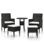 Garden furniture set 5 pieces black synthetic rattan by , Garden sets - Ref: Foro24-3058468, Price: 242,99 €, Discount: %