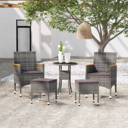 5-Piece Garden Furniture Set Gray Synthetic Rattan by , Garden sets - Ref: Foro24-3058475, Price: 256,04 €, Discount: %