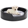 Cama para perros felpa y cuero sintético negro gris 69x59x19 cm de , Camas para perros - Ref: Foro24-171253, Precio: 46,56 €,...