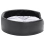 Cama para perros felpa y cuero sintético negro gris 69x59x19 cm de , Camas para perros - Ref: Foro24-171253, Precio: 43,09 €,...