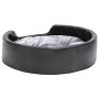 Cama para perros felpa y cuero sintético negro gris 69x59x19 cm de , Camas para perros - Ref: Foro24-171253, Precio: 43,09 €,...