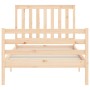 Bed frame with solid wood headboard 100x200 cm by , Beds and slatted bases - Ref: Foro24-3194236, Price: 109,42 €, Discount: %