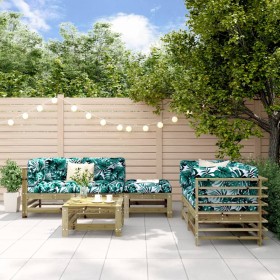 Garden furniture set 6 pieces impregnated pine wood by , Garden sets - Ref: Foro24-3186206, Price: 355,99 €, Discount: %