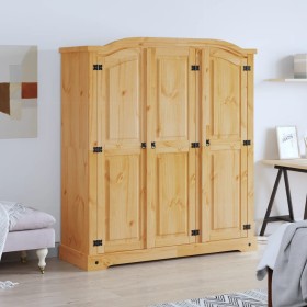 Corona style Mexican pine wood cabinet 3 doors by , Wardrobes - Ref: Foro24-243733, Price: 460,85 €, Discount: %