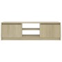 Chipboard TV cabinet in Sonoma oak color 120x30x35.5 cm by , TV Furniture - Ref: Foro24-800570, Price: 68,55 €, Discount: %