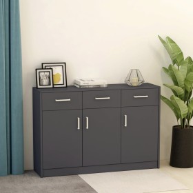 Aparador de madera contrachapada gris 110x30x75 cm de , Aparadores - Ref: Foro24-800704, Precio: 142,43 €, Descuento: %