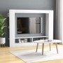 White plywood TV cabinet 152x22x113 cm by , TV Furniture - Ref: Foro24-800738, Price: 71,23 €, Discount: %