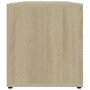 Mueble de TV madera contrachapada blanco y roble 120x34x37 cm de , Muebles TV - Ref: Foro24-801157, Precio: 59,99 €, Descuent...