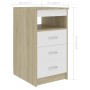 Sonoma oak white plywood chest of drawers 40x50x76cm by , Lockers and storage cabinets - Ref: Foro24-801810, Price: 100,19 €,...