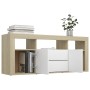 White and oak plywood TV cabinet 120x30x50 cm by , TV Furniture - Ref: Foro24-801819, Price: 92,99 €, Discount: %