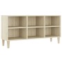 TV cabinet solid Sonoma oak wood legs 103.5x30x50 cm by , TV Furniture - Ref: Foro24-805944, Price: 47,69 €, Discount: %