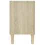 TV cabinet solid Sonoma oak wood legs 103.5x30x50 cm by , TV Furniture - Ref: Foro24-805944, Price: 47,69 €, Discount: %