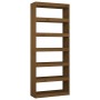 Honey brown pine wood shelf/divider 80x30x199.5 cm by , Bookcases and shelves - Ref: Foro24-808206, Price: 157,65 €, Discount: %