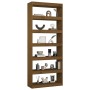 Honey brown pine wood shelf/divider 80x30x199.5 cm by , Bookcases and shelves - Ref: Foro24-808206, Price: 157,65 €, Discount: %