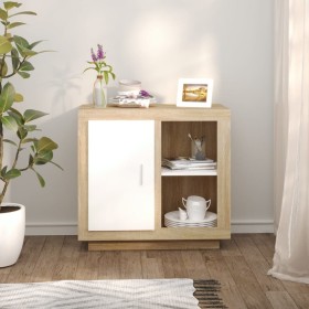 Sonoma white and oak sideboard 80x40x75 cm by , Sideboards - Ref: Foro24-811831, Price: 86,99 €, Discount: %