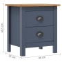 Hill bedside tables 2 units gray pine wood 46x35x49.5 cm by vidaXL, Nightstands - Ref: Foro24-288909, Price: 97,53 €, Discoun...