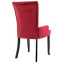 Dining chair with red velvet armrests by , dining chairs - Ref: Foro24-248465, Price: 173,36 €, Discount: %