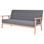 3 seater sofa in dark gray fabric by , Sofas - Ref: Foro24-244653, Price: 264,63 €, Discount: %