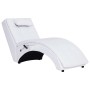 Diván de masaje con almohada de cuero sintético blanco de , Divanes - Ref: Foro24-281345, Precio: 249,51 €, Descuento: %