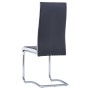 Sillas voladizas de comedor 4 unidades cuero sintético negro de , Sillas de comedor - Ref: Foro24-281724, Precio: 235,99 €, D...