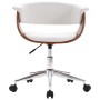 Swivel dining chair curved wood white synthetic leather by , dining chairs - Ref: Foro24-287398, Price: 148,53 €, Discount: %