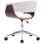 Swivel dining chair curved wood white synthetic leather by , dining chairs - Ref: Foro24-287398, Price: 148,53 €, Discount: %