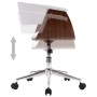 Silla comedor giratoria madera curvada cuero sintético blanco de , Sillas de comedor - Ref: Foro24-287398, Precio: 148,53 €, ...