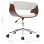 Swivel dining chair curved wood white synthetic leather by , dining chairs - Ref: Foro24-287398, Price: 148,53 €, Discount: %