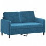 2-Sitzer-Sofa mit blauen Samtkissen 120 cm von , Sofas - Ref: Foro24-3200880, Preis: 232,99 €, Rabatt: %