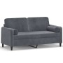 2-Sitzer-Sofa mit dunkelgrauen Samtkissen 140 cm von , Sofas - Ref: Foro24-3200882, Preis: 226,48 €, Rabatt: %