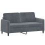 2-seater sofa with dark gray velvet cushions 140 cm by , Sofas - Ref: Foro24-3200882, Price: 226,48 €, Discount: %