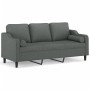 3-Sitzer-Sofa mit dunkelgrauen Stoffkissen 180 cm von , Sofas - Ref: Foro24-3200854, Preis: 328,18 €, Rabatt: %