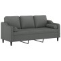 3-Sitzer-Sofa mit dunkelgrauen Stoffkissen 180 cm von , Sofas - Ref: Foro24-3200854, Preis: 328,18 €, Rabatt: %