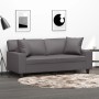 2-seater sofa with gray synthetic leather cushions 140 cm by , Sofas - Ref: Foro24-3200868, Price: 290,12 €, Discount: %