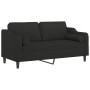 2-Sitzer-Sofa mit schwarzen Stoffkissen 140 cm von , Sofas - Ref: Foro24-3200849, Preis: 266,13 €, Rabatt: %