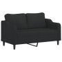 2-Sitzer-Sofa mit schwarzen Stoffkissen 140 cm von , Sofas - Ref: Foro24-3200849, Preis: 266,13 €, Rabatt: %