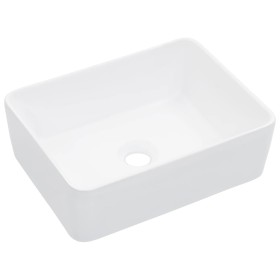 Waschbecken 40x30x13 cm aus weißer Keramik von vidaXL, Sinkt - Ref: Foro24-143919, Preis: 49,99 €, Rabatt: %