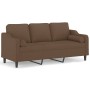 3-Sitzer-Sofa mit braunen Stoffkissen 180 cm von , Sofas - Ref: Foro24-3200856, Preis: 328,30 €, Rabatt: %