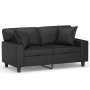 2-seater sofa with black synthetic leather cushions 120 cm by , Sofas - Ref: Foro24-3200861, Price: 296,51 €, Discount: %