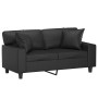 2-seater sofa with black synthetic leather cushions 120 cm by , Sofas - Ref: Foro24-3200861, Price: 296,51 €, Discount: %