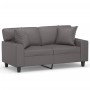 2-Sitzer-Sofa mit grauen Kunstlederkissen 120 cm von , Sofas - Ref: Foro24-3200863, Preis: 260,43 €, Rabatt: %