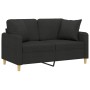 2-seater sofa with black fabric cushions 120 cm by , Sofas - Ref: Foro24-3200905, Price: 233,28 €, Discount: %