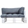 Garden sofa made of pallets with gray pine wood cushions by , Outdoor sofas - Ref: Foro24-277381, Price: 135,23 €, Discount: %